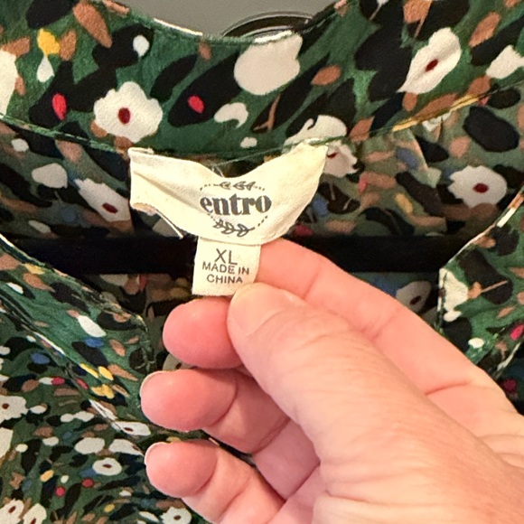 Entro Floral Green Dress - Picture 2 of 4